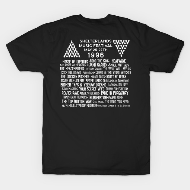 Shelterlands Music Festival BANDS White Wynonna Earp T Shirt TeePublic